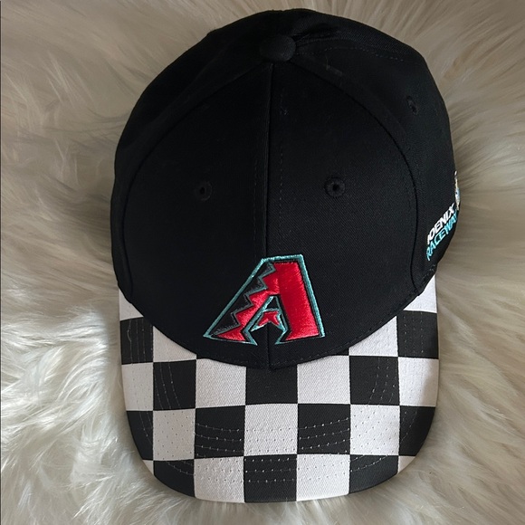 Melonwear Other - New Arizona Diamondback Black and White Checkered Cap with NASCAR Logo